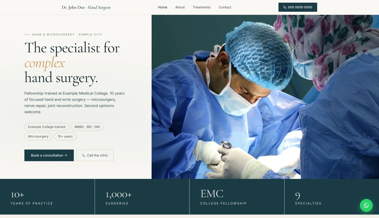 Medical Practice Website — preview